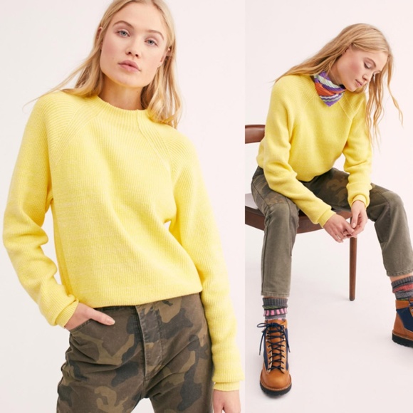 Free People Sweaters - Free People Too Good Pullover Sweater Yellow $78